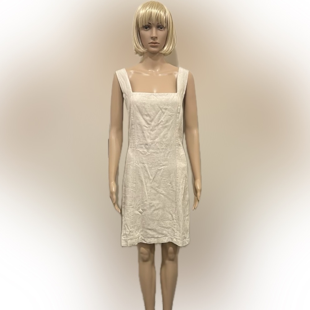 Elegant Cream Sleeveless Dress size L